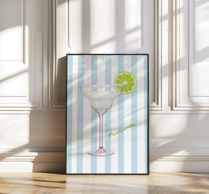 Margarita Retro Cocktail Print