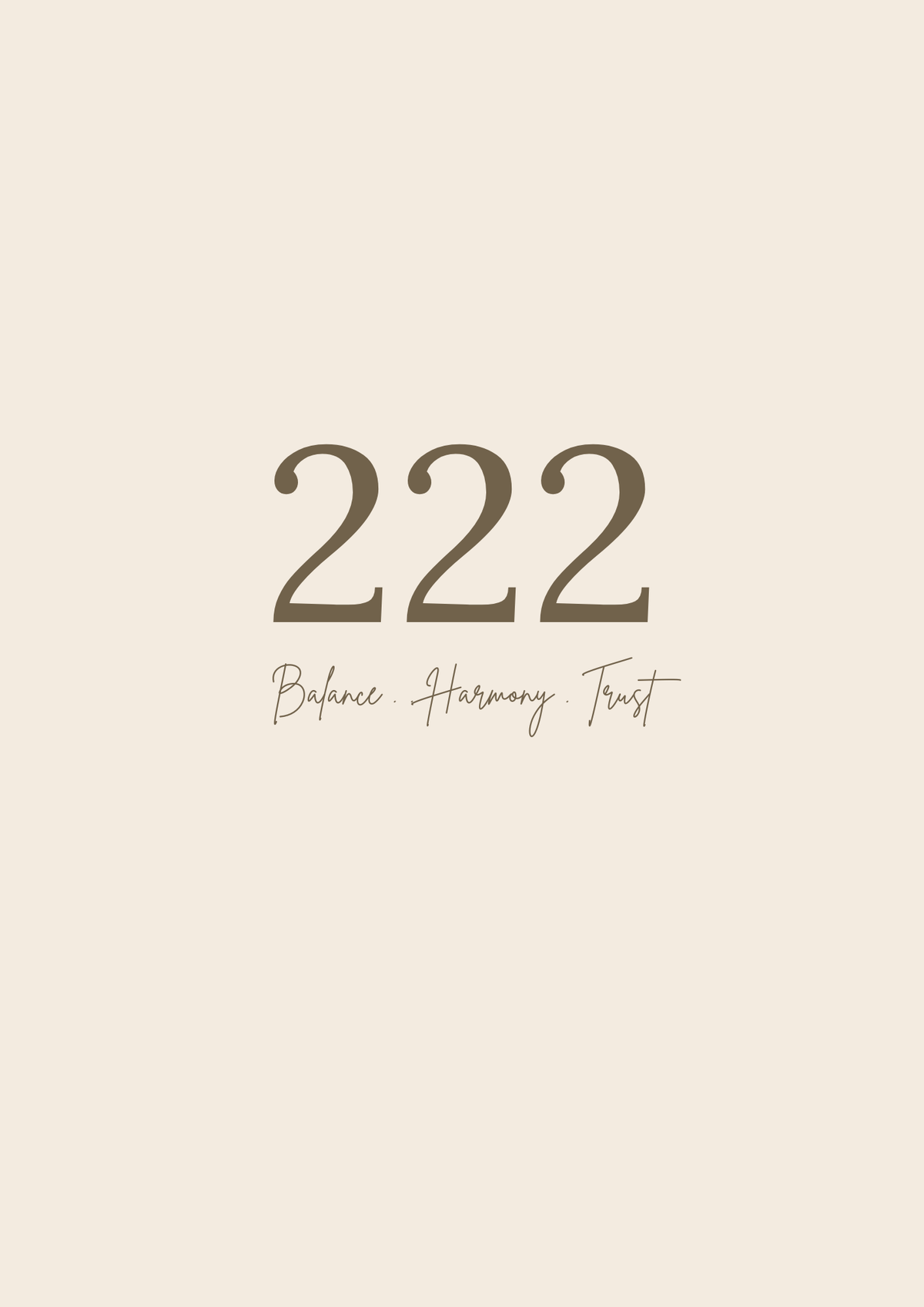 Angel number 222 Print