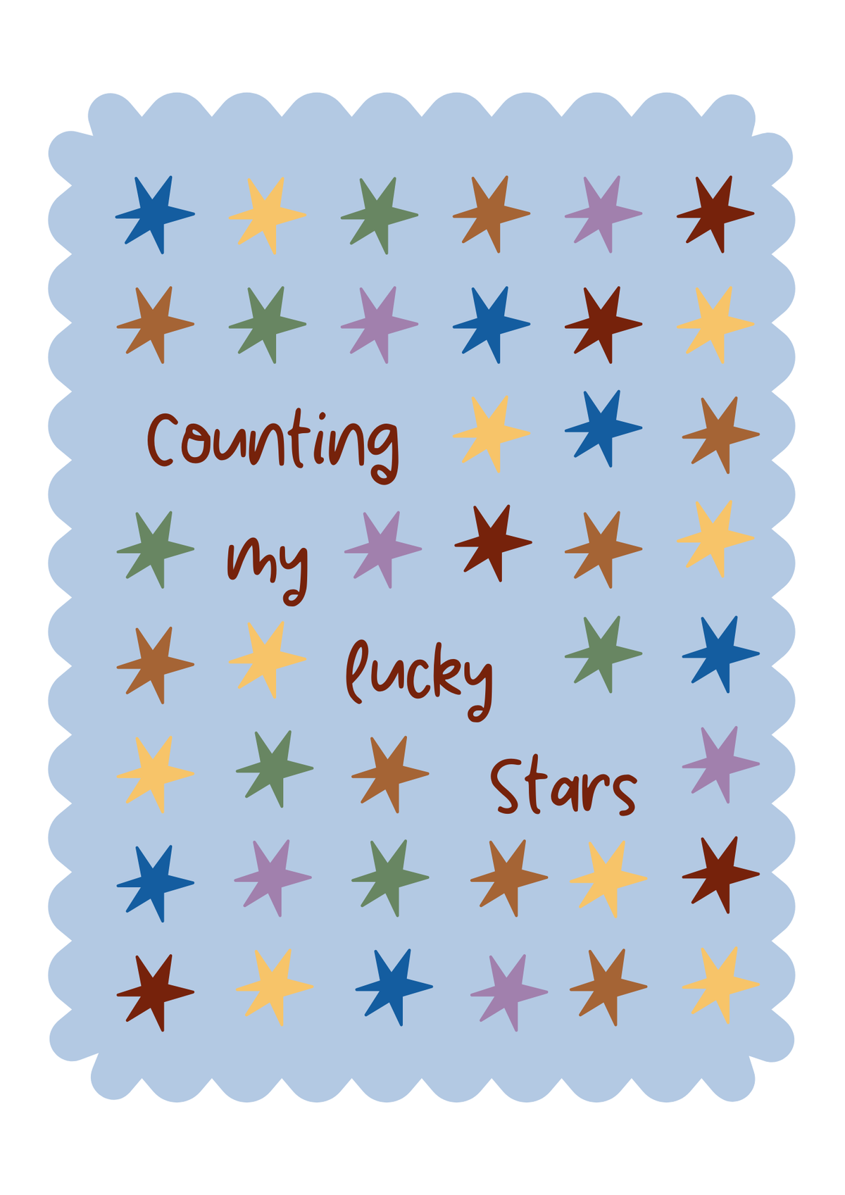 Counting my lucky stars print