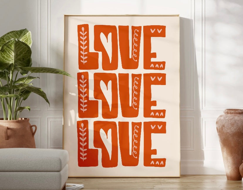 Love Typography Print
