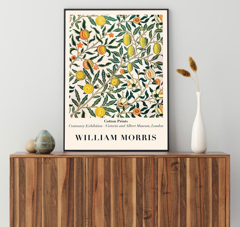 William Morris Orange and Lemon Print