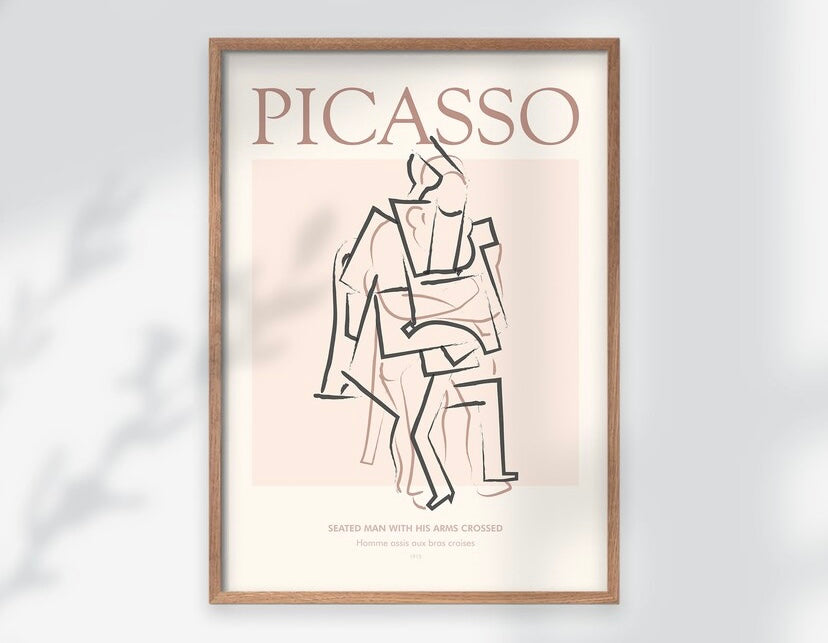 Picasso seated Man Line Art print
