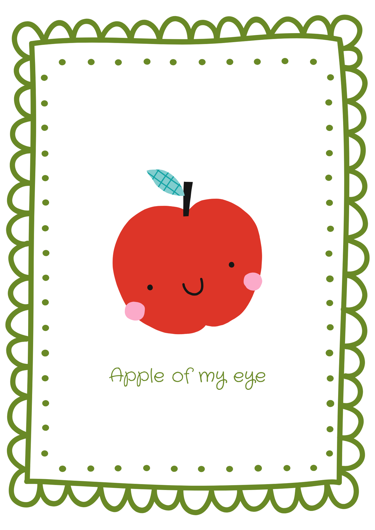 Apple of my eye print