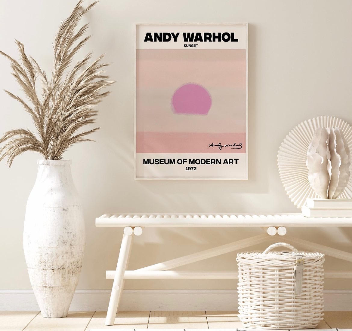 Andy Warhol Pink Sunset Print