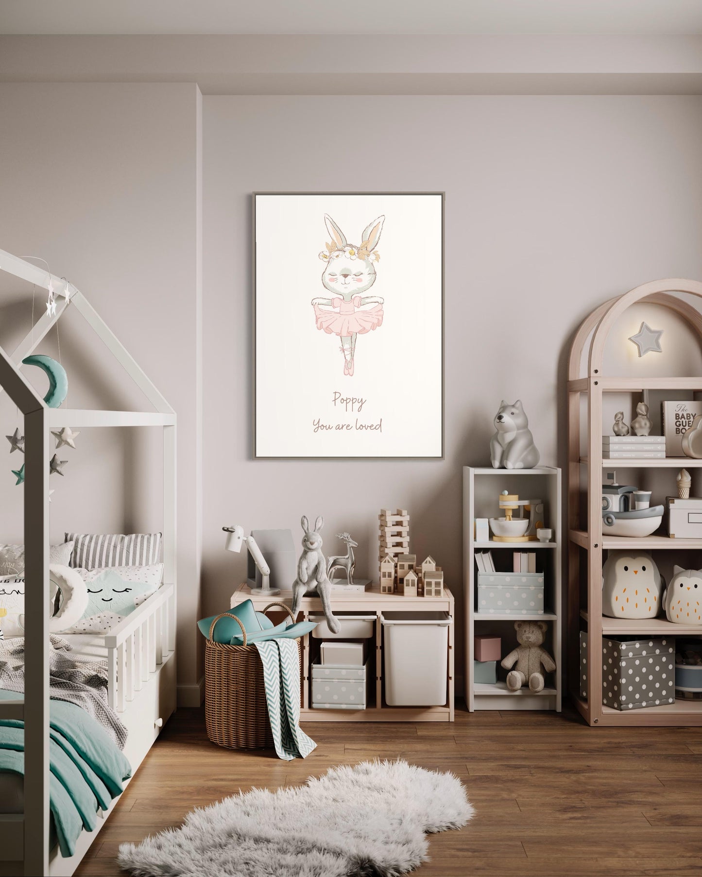 Ballerina Bunny Personalised Print