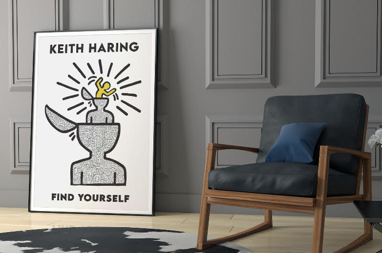 Keith Haring Inspired Find Yourself Print