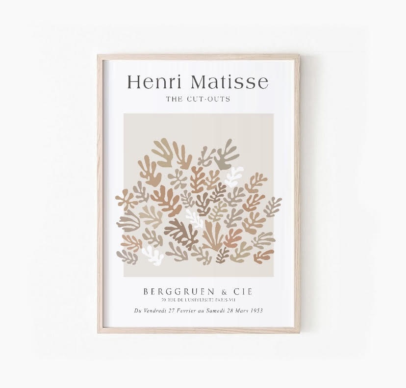 Set Of Three Matisse Beige Prints