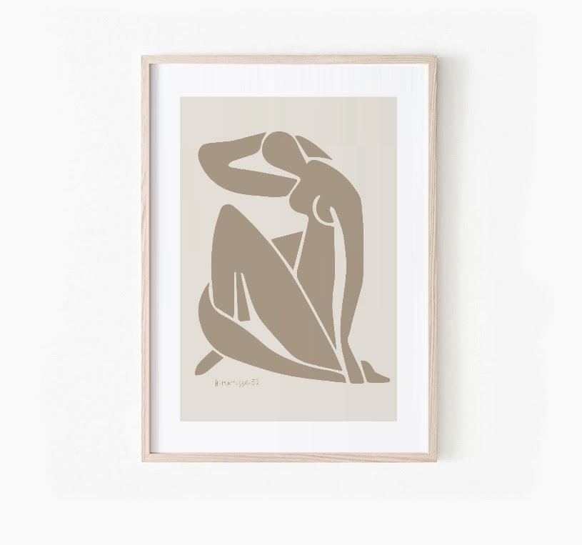 Set Of Three Matisse Beige Prints
