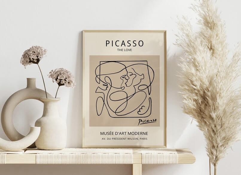 Neutral Picasso Matisse and Bauhaus Gallery Wall Set