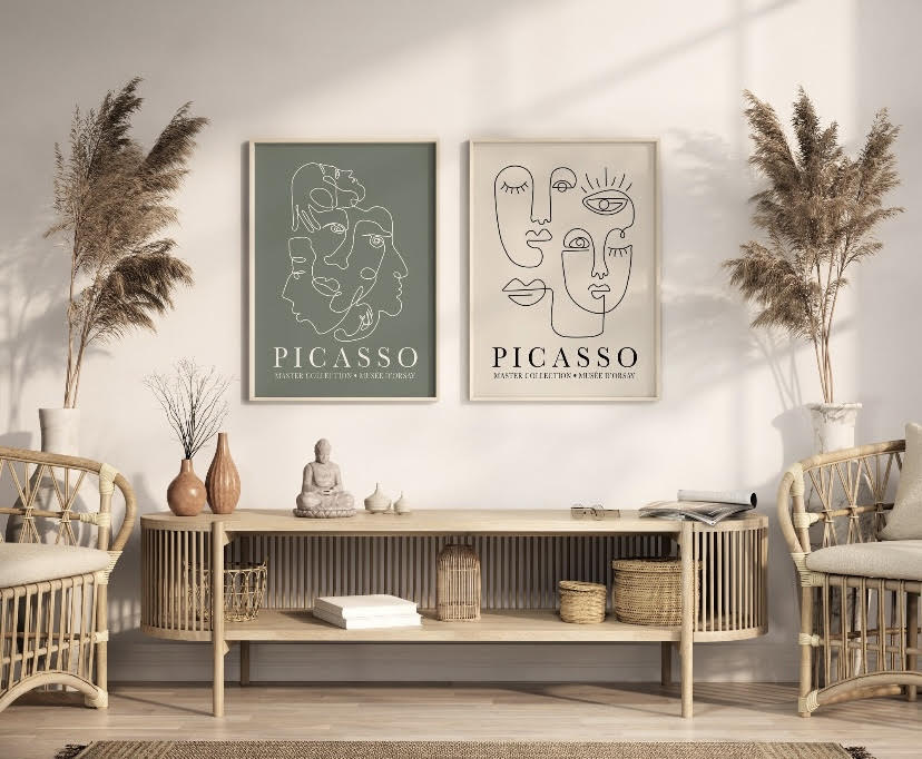 Picasso Musee D'orsay Abstract Faces Set Of Two Prints