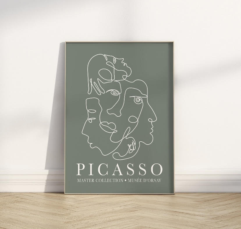 Picasso Musee D'orsay Abstract Faces Set Of Two Prints