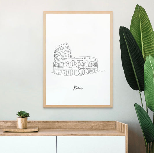 Rome Line Art Print