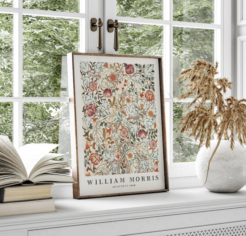 William Morris prints | Botanical Prints |set of 2 vintage prints