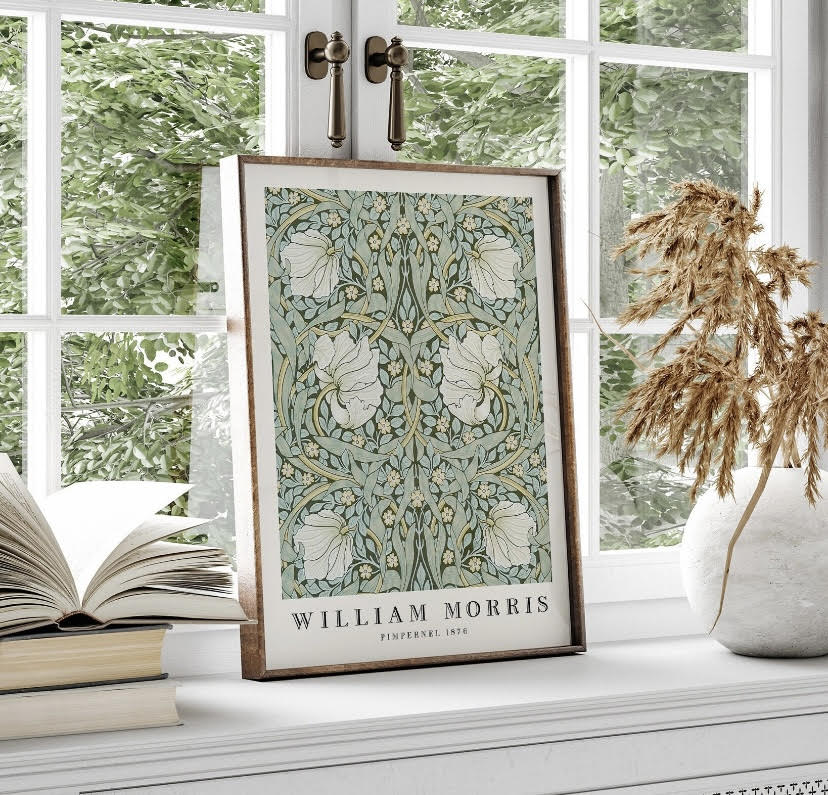 William Morris prints | Botanical Prints |set of 2 vintage prints