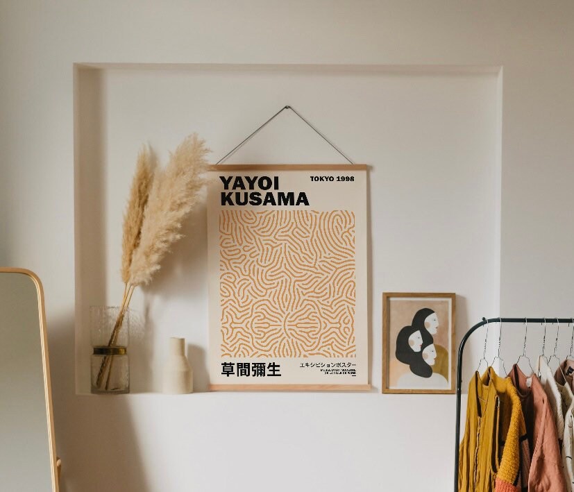 Set of 3 Matisse, Keith Haring and Yayoi Kusama prints | Wall art | yellow prints | yellow posters | colourful