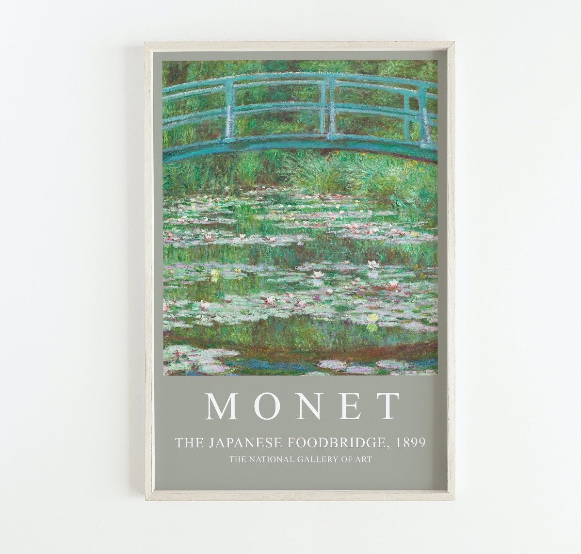 Claude Monet Japanese footbridge print | water lillies art work | famous artist | landscape artist | Claude Monet Poster
