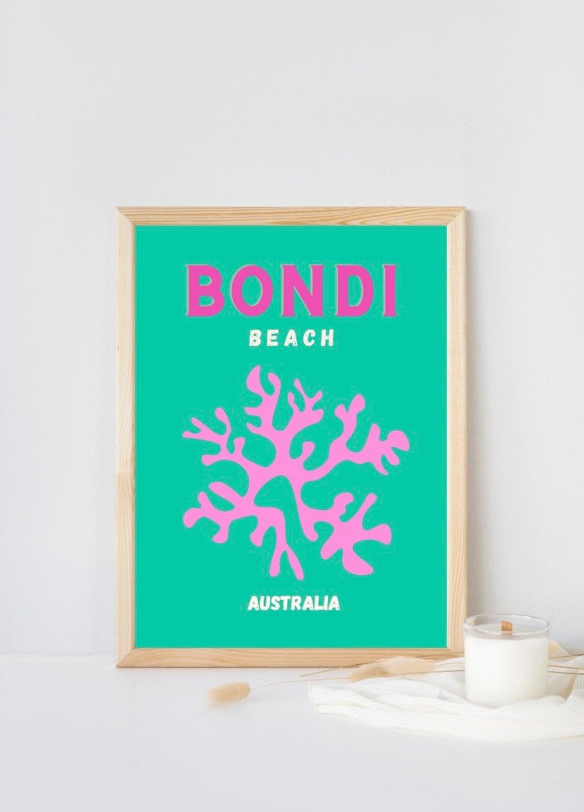 Set of 6 Travel Prints, Miami, Bondi, Palm Beach, Ibiza, Mykonos, Capri, wall art, Posters, Room Decor, Colourful