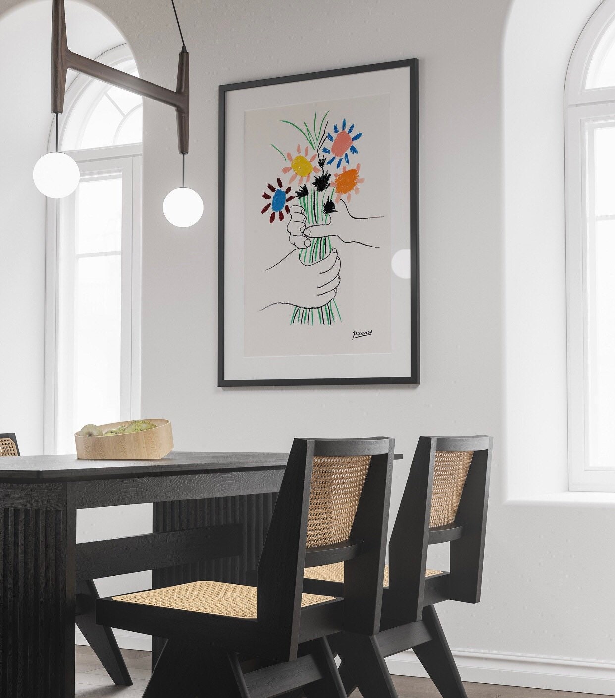 Picasso Bouquet of peace print | exhibition vintage print | flowers print | Colourful posters | wall art |