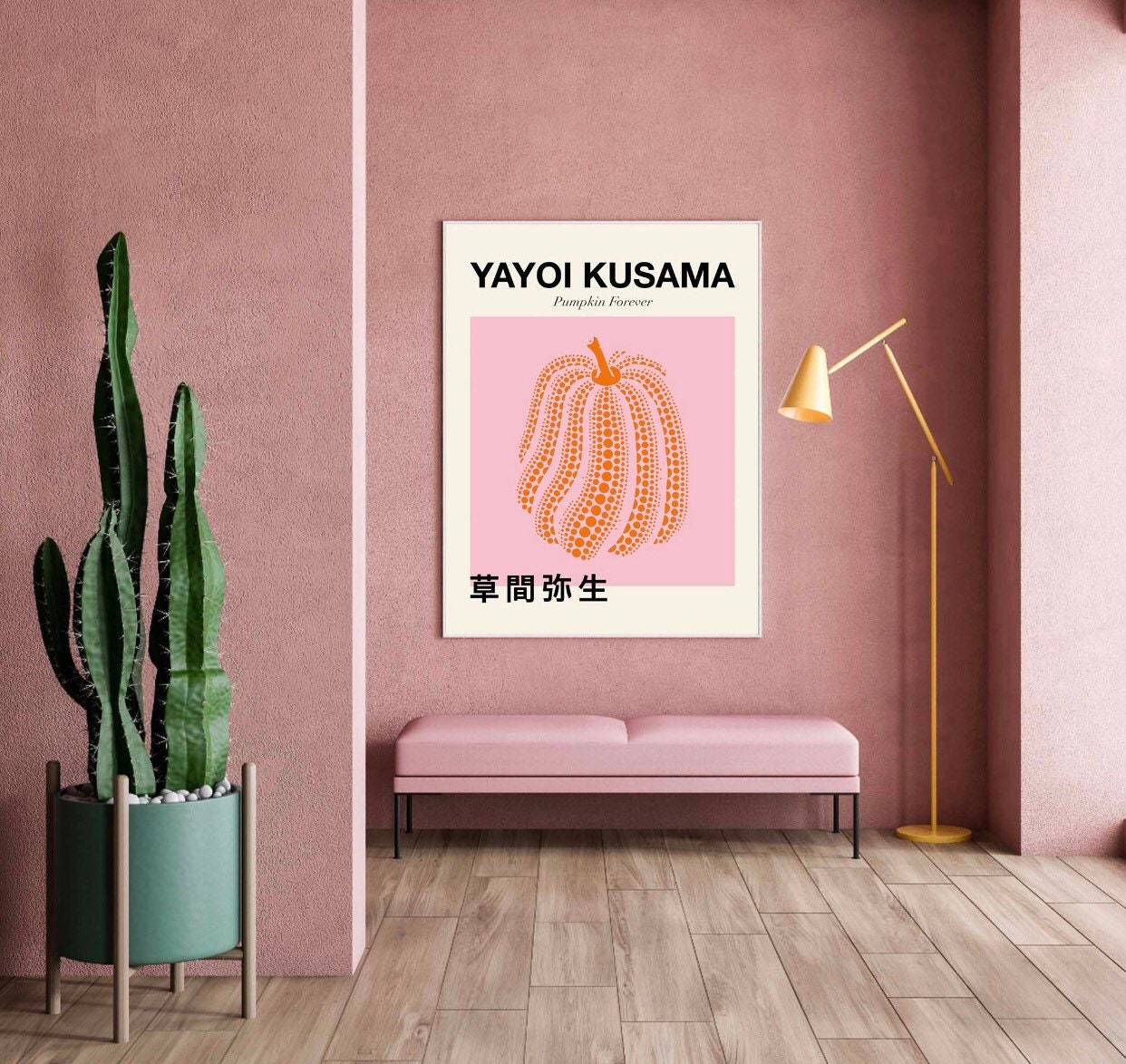 Set of 3 prints | Picasso print | Yayoi Kusama print | Matisse cut outs print | set of 3 pink wall art | Colourful Art