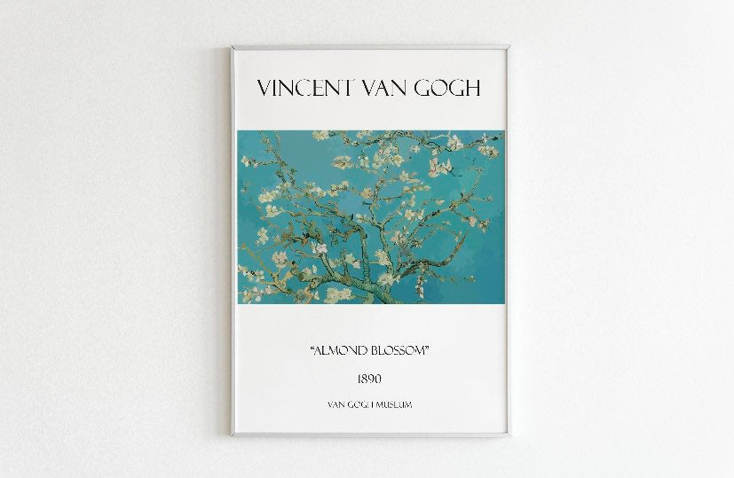 Van Gogh Exhibition Poster | Almond Blossom Print | Scenery Print | Vintage Art |