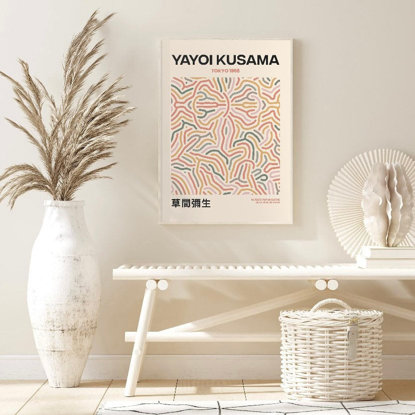 Set Of Three Prints |Flower Market Paris Print | Matisse Print Set | Gallery Wall Set | Yayoi Kusama Poster Set | Neutral Prints