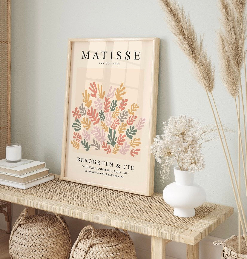 Set Of Three Prints |Flower Market Paris Print | Matisse Print Set | Gallery Wall Set | Yayoi Kusama Poster Set | Neutral Prints