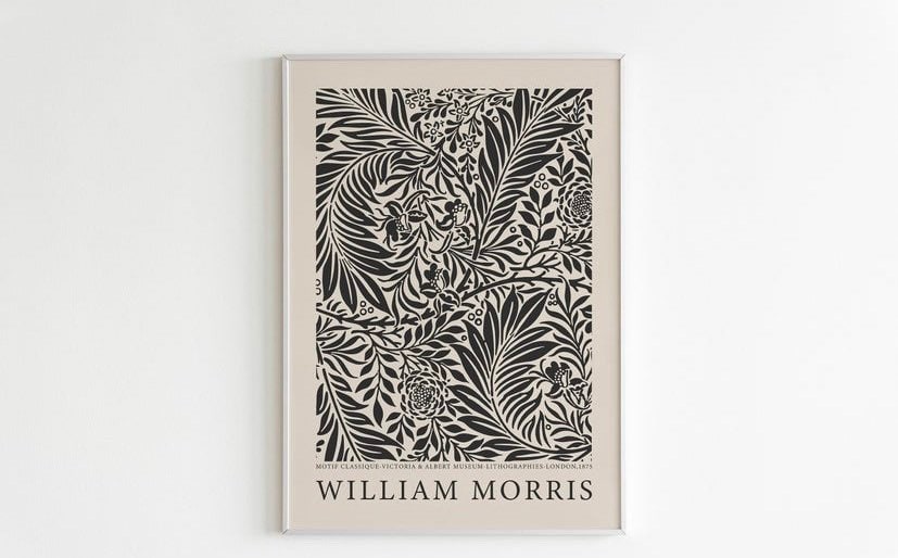 William Morris Set of 2 Prints | William Morris Set Print | Monochrome Gallery Wall Set Of 2 | Exhibition Set of 2 Prints