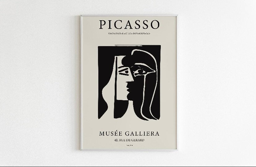 Picasso Set of 2 prints | Picasso Acrobat | Picasso Kiss Poster | Picasso Poster | Mid Century Art
