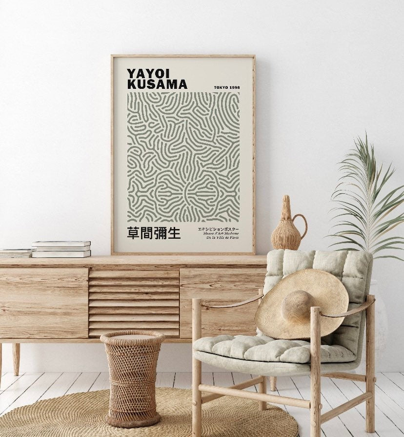 Yayoi Kusama Print | Picasso Print | Matisse Print | Sage Green Wall Art | Set Of Three Prints | Exhibition Prints