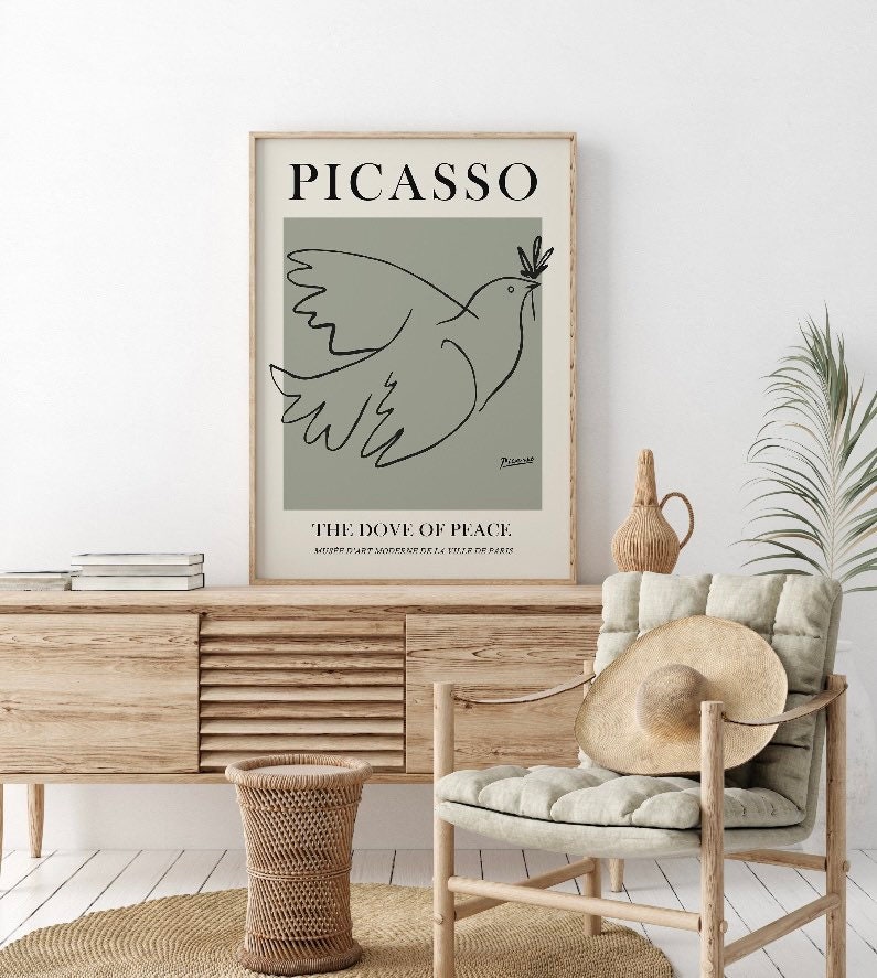 Yayoi Kusama Print | Picasso Print | Matisse Print | Sage Green Wall Art | Set Of Three Prints | Exhibition Prints