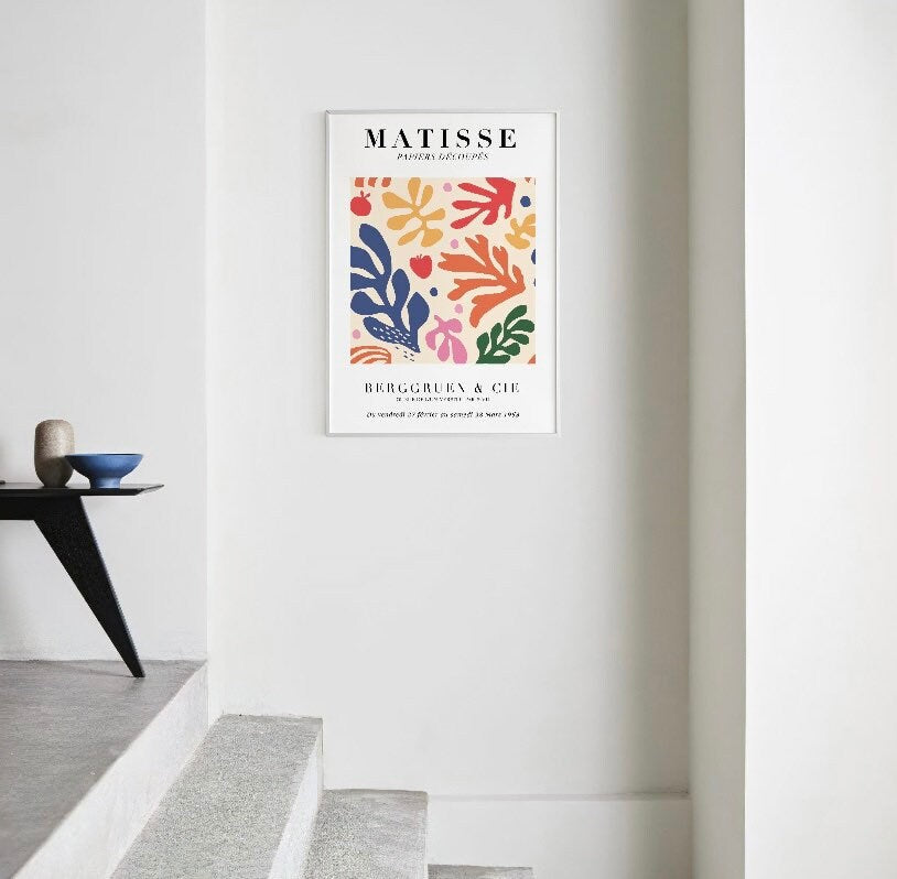 Henri Matisse Poster | Colourful Matisse Print | Berggruen & Cie - Colorful Leaves | Matisse Cutouts