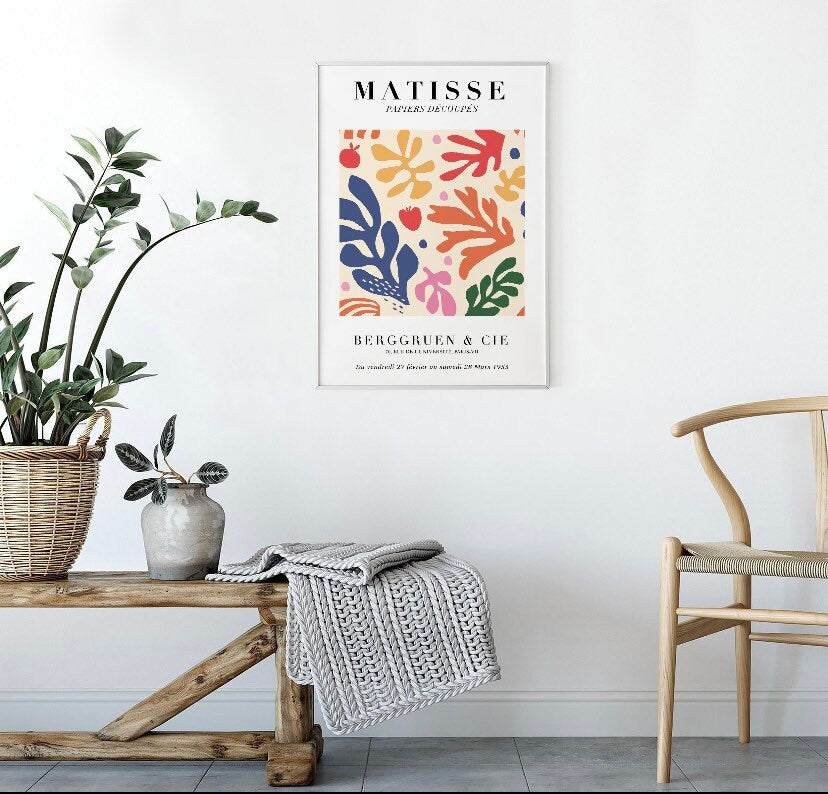 Henri Matisse Poster | Colourful Matisse Print | Berggruen & Cie - Colorful Leaves | Matisse Cutouts