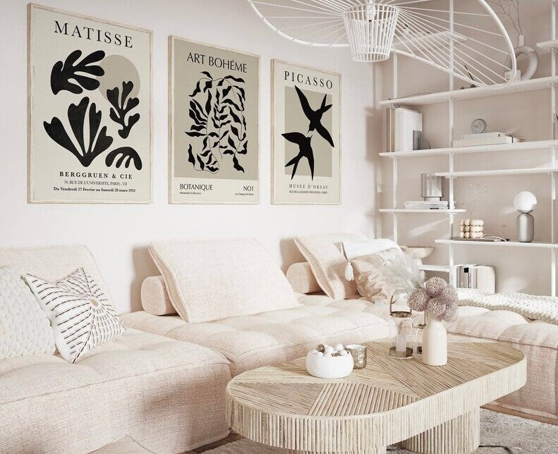 Matisse Print Set | Picasso Print Set | Matisse Set of 3 | Picasso Poster Set | Matisse Poster | Art Boheme Wall Art