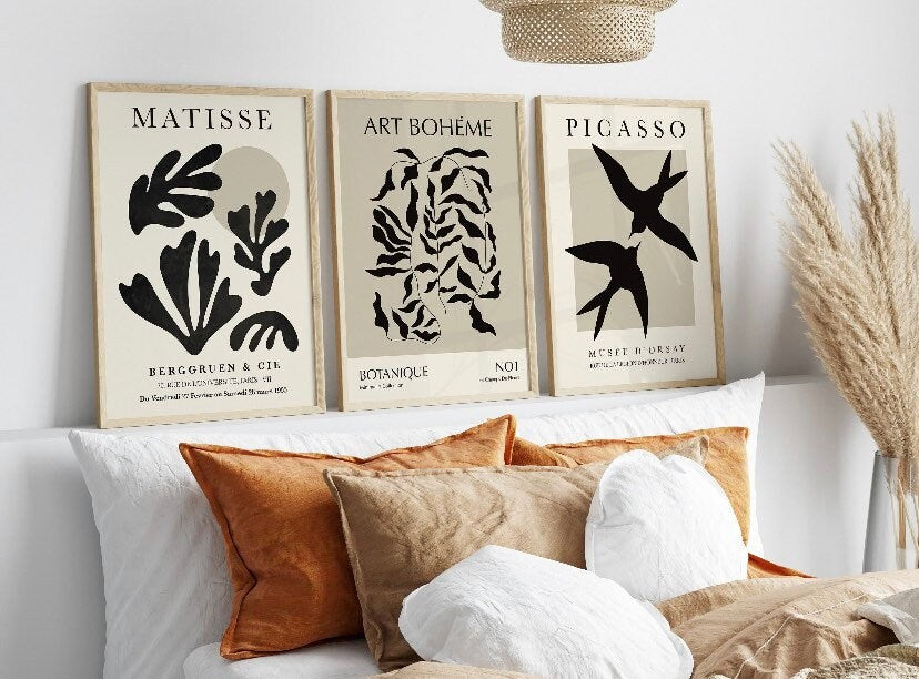 Matisse Print Set | Picasso Print Set | Matisse Set of 3 | Picasso Poster Set | Matisse Poster | Art Boheme Wall Art