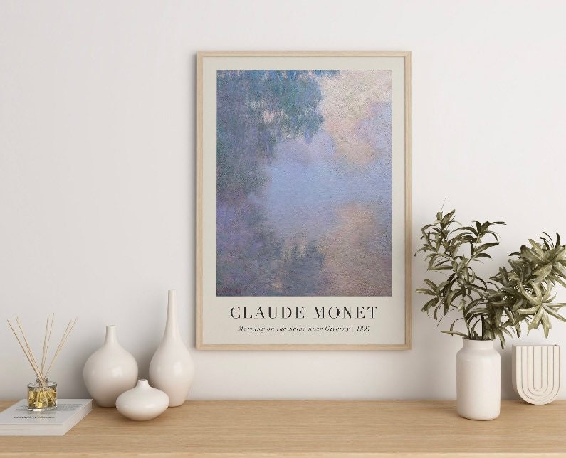 Claude Monet Set of 3 Prints | Gallery Wall Set | Claude Monet Posters | Landscape Wall Art | Monet Exhibition Poster | Vintage Print