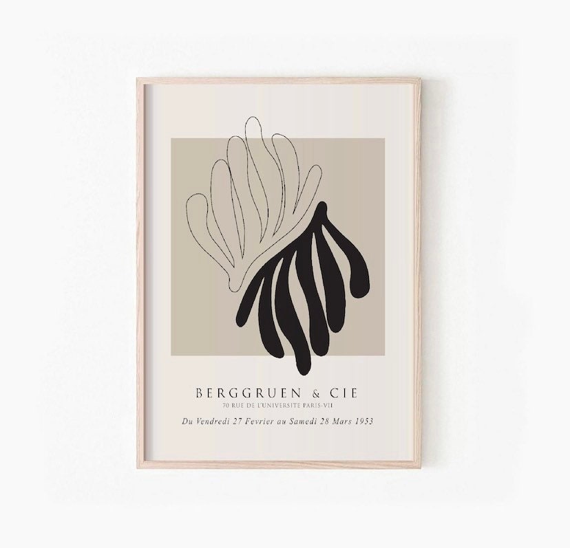 matisse print set | Neutral Art Prints | set of 3 prints | Henri Matisse Poster | Exhibition Wall Set