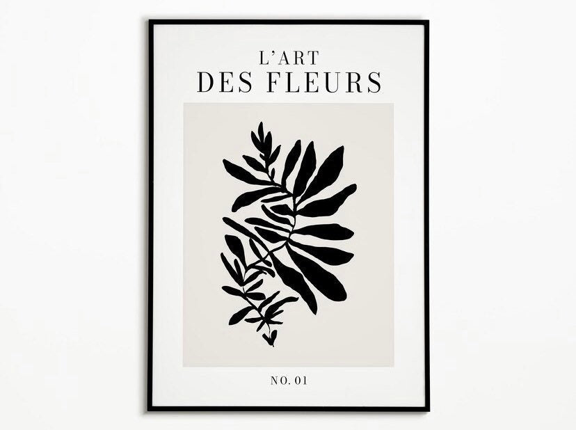Galerie Bohème Prints - Set Of 3| Bohemian Museum Poster | Exhibition Print | Neutral Prints | Botanical Poster | Floral Wall Art