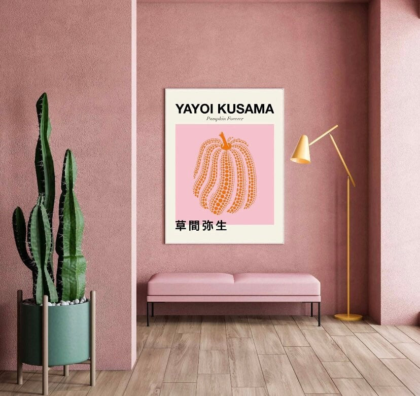 Set Of 3 Prints | Set of 3 Wall Art |Gallery Wall Bundle |Yayoi Kusama Pumpkin Poster |Yayoi Kusama Print Set |Yayoi Kusama Set 3 Prints |
