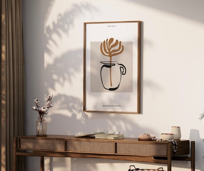 Black and White Simplicity Poster | Boho Wall,Set of 6,Digital Art Print Poster | Wall Art Set | Trendy Wall Art | Vintage Poster,