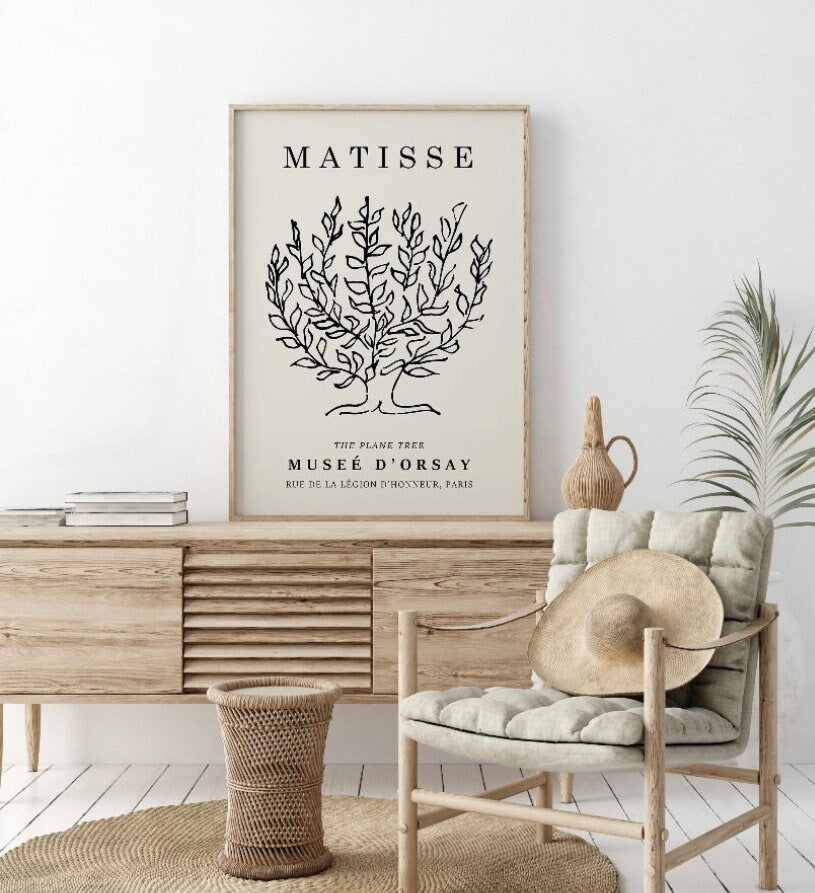 Henri Matisse Print | Exhibiton Poster | French Wall Art | Matisse Poster | Tree Print | Tree Art | Neutral Art | Tree Of Life Print