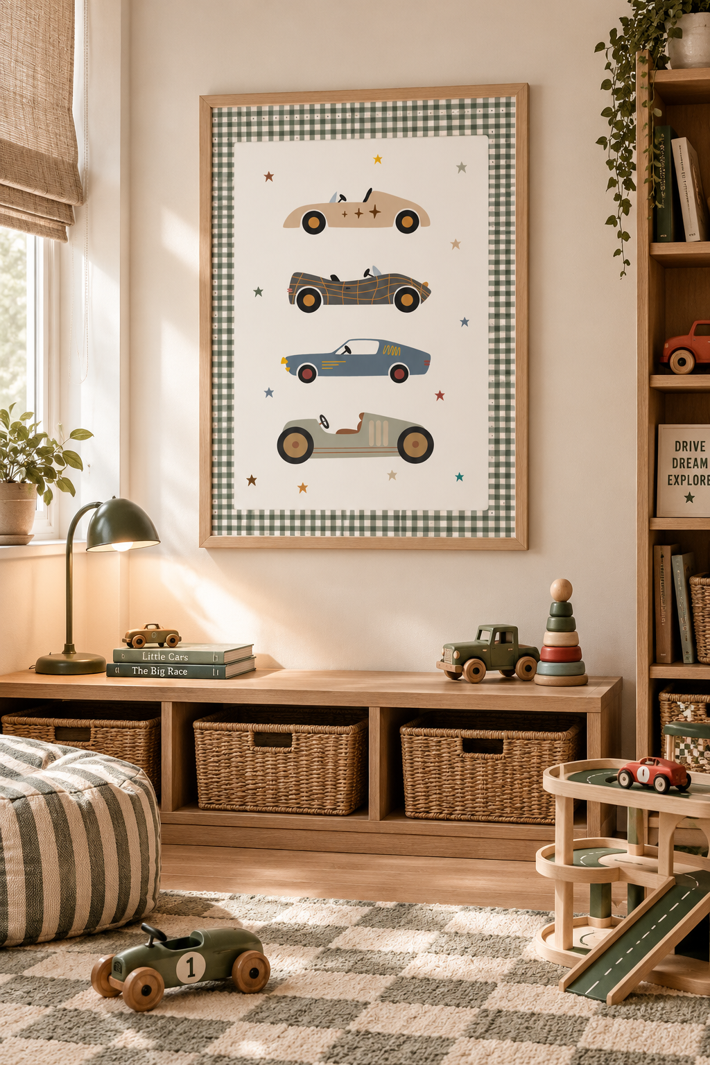 Children's Vintage Cars Print