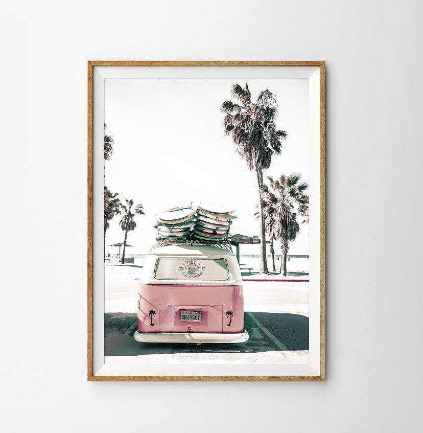 Set of 6 California beach art work