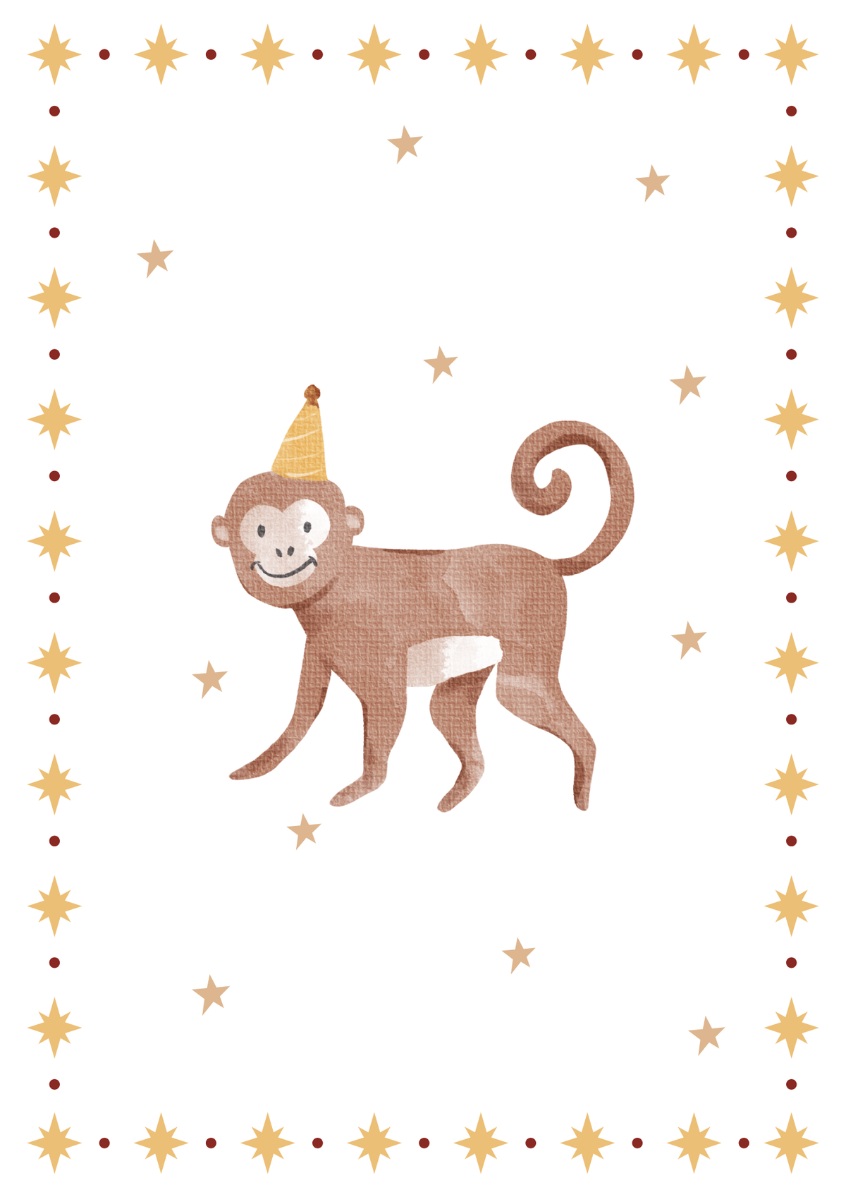 Circus monkey Print