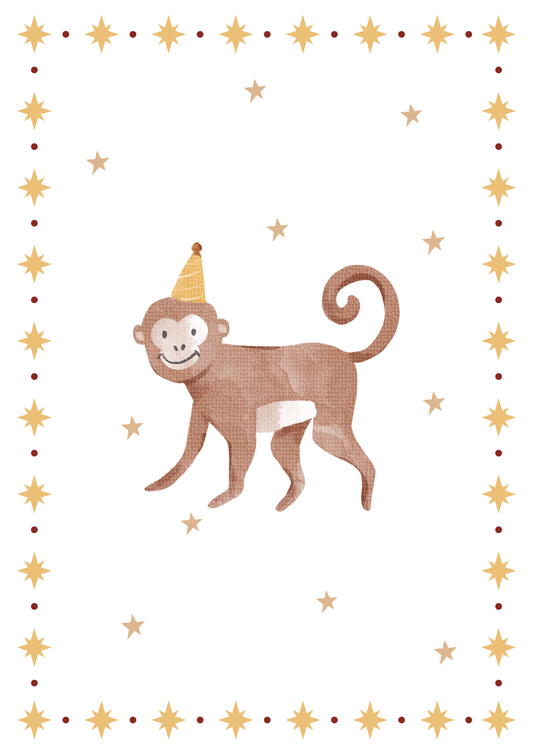 Children’s Circus Monkey Print