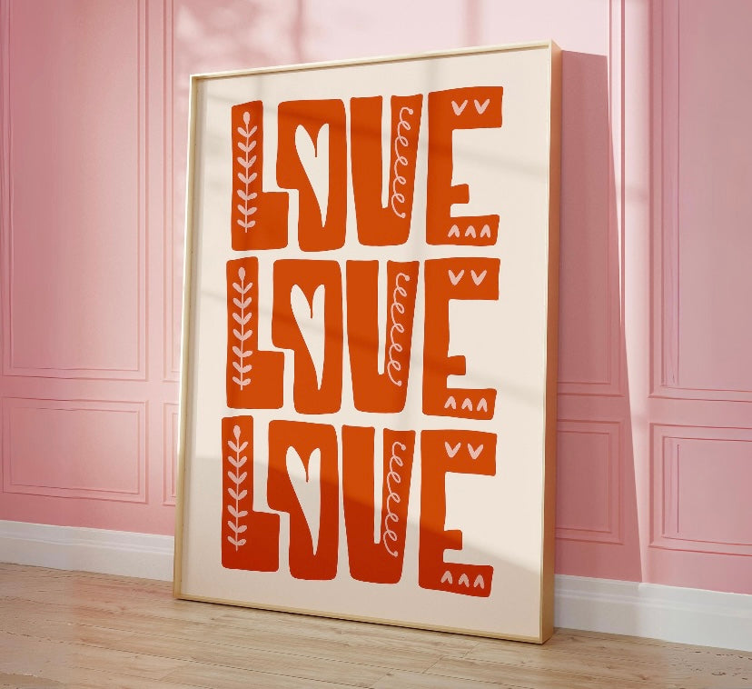 Love Typography Print