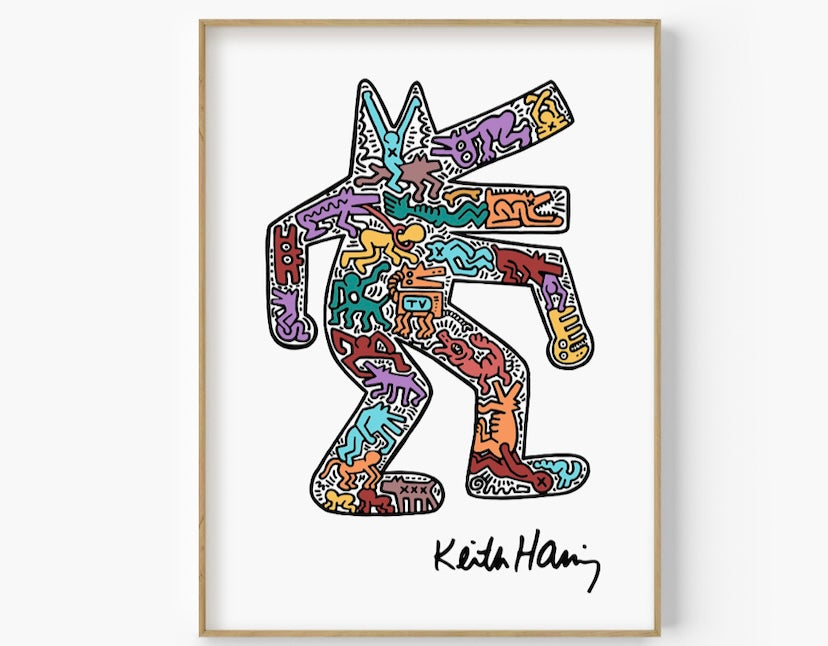 Keith Haring Inspired Barking Dog Print