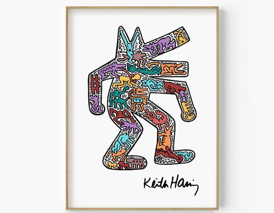 Keith Haring Inspired Barking Dog Print