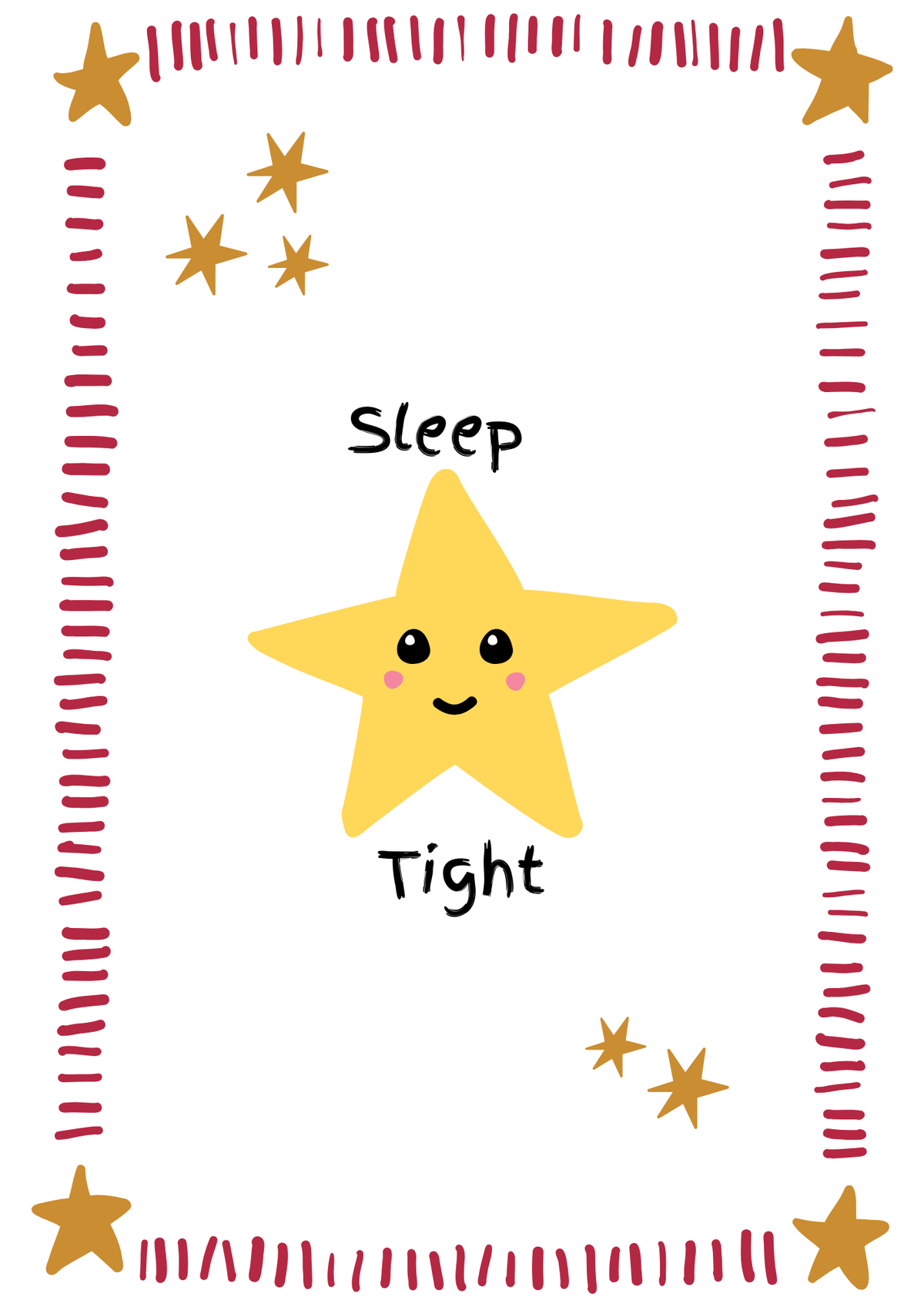 Sleep Tight Star Print