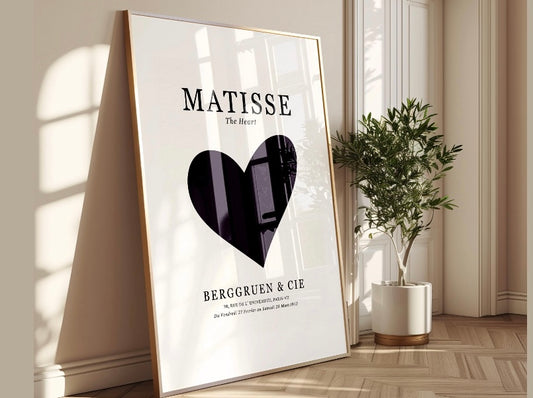 Henri Matisse Coeur D' Mour Black Heart Print