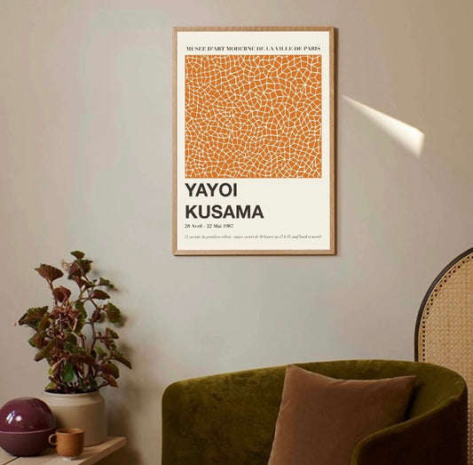 Yayoi Kusama orange Print